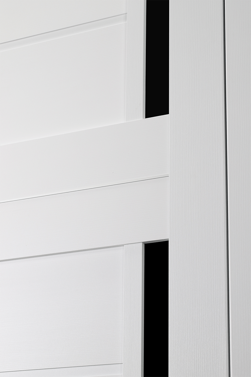 ESTA BLACK VETRO BIANCO NOBLE DOUBLE BI-FOLD BELLDINNI MODERN INTERIOR DOOR - 3