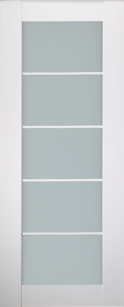 SMART PRO 5 LITE VETRO POLAR WHITE SLAB BELLDINNI MODERN INTERIOR DOOR - 1