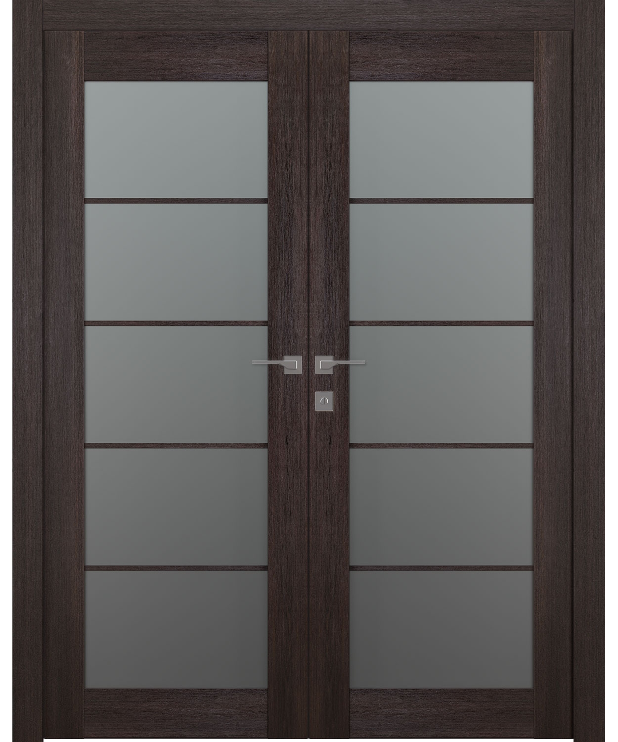 AVON 5 LITE VETRO VERALINGA OAK DOUBLE BELLDINNI MODERN INTERIOR DOOR - 1