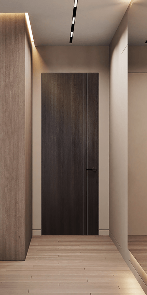 OPTIMA 2V VERALINGA OAK DOUBLE INVISIBLE METAL FRAME BELLDINNI MODERN INTERIOR DOOR - 2