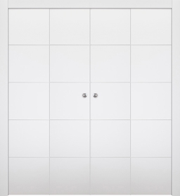 ARVIKA POLAR WHITE DOUBLE BI-FOLD BELLDINNI MODERN INTERIOR DOOR - 1