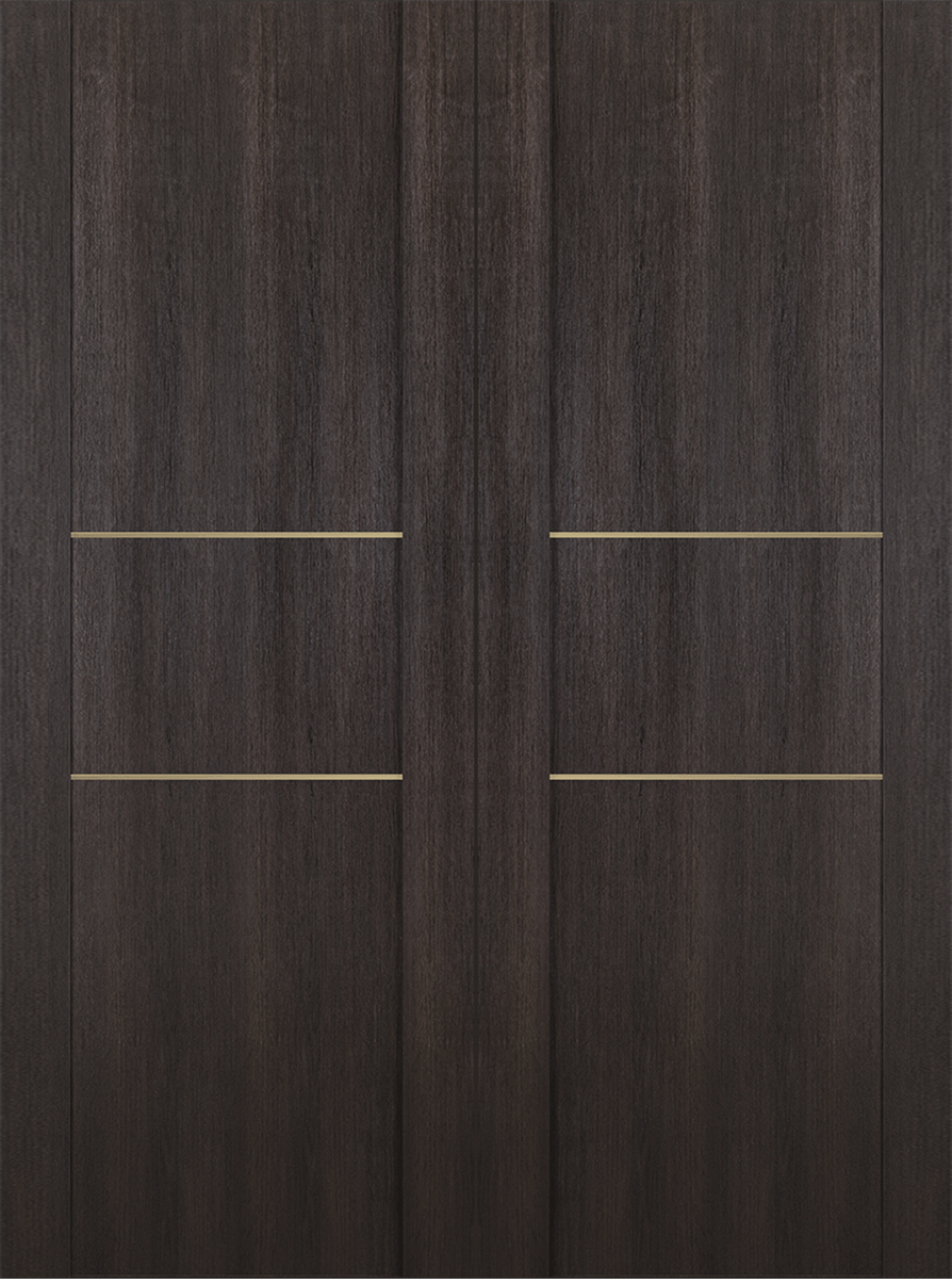 AVON 01 2H GOLD VERALINGA OAK DOUBLE INVISIBLE METAL FRAME BELLDINNI MODERN INTERIOR DOOR - 2