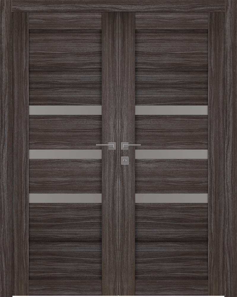 RITA VETRO GRAY OAK DOUBLE BELLDINNI MODERN INTERIOR DOOR - 1