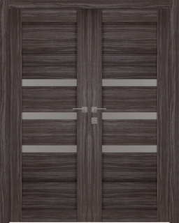 RITA VETRO GRAY OAK DOUBLE BELLDINNI MODERN INTERIOR DOOR - 1