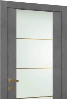 AVON 202 4H GOLD STRIPS VETRO DARK URBAN INVISIBLE METAL FRAME BELLDINNI MODERN INTERIOR DOOR - 2