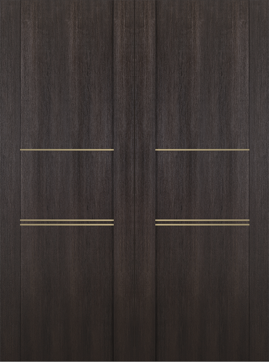 AVON 01 3H GOLD VERALINGA OAK DOUBLE INVISIBLE METAL FRAME BELLDINNI MODERN INTERIOR DOOR - 2