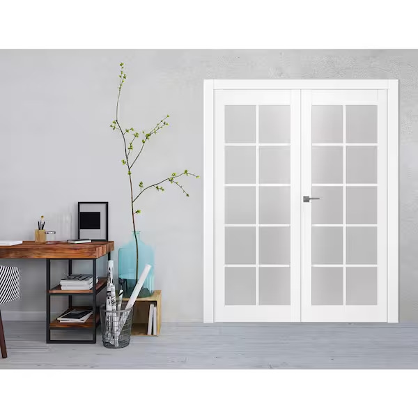 PALLADIO 10 LITE VETRO BIANCO NOBLE BYPASS BELLDINNI MODERN INTERIOR DOOR - 3