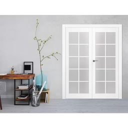 PALLADIO 10 LITE VETRO BIANCO NOBLE BYPASS BELLDINNI MODERN INTERIOR DOOR - 3