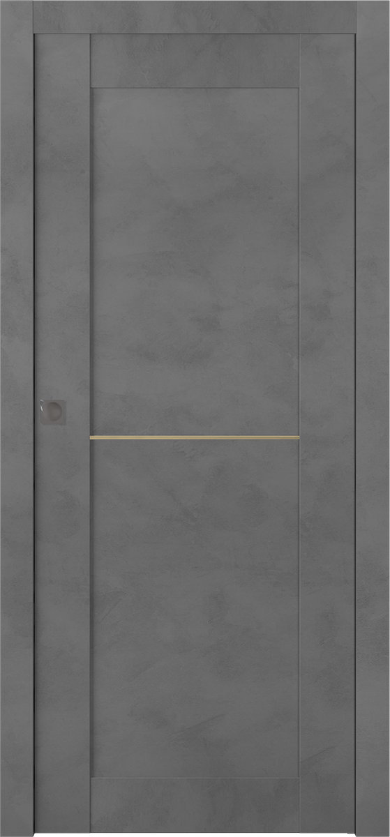 AVON 07 1H GOLD DARK URBAN POCKET BELLDINNI MODERN INTERIOR DOOR - 1