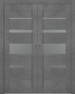 AVON 07-03 VETRO DARK URBAN DOUBLE POCKET BELLDINNI MODERN INTERIOR DOOR - 1