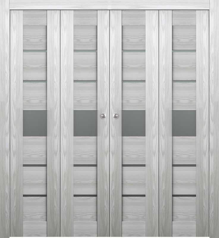 AVON 07-06 VETRO RIBEIRA ASH DOUBLE BI-FOLD BELLDINNI MODERN INTERIOR DOOR - 1