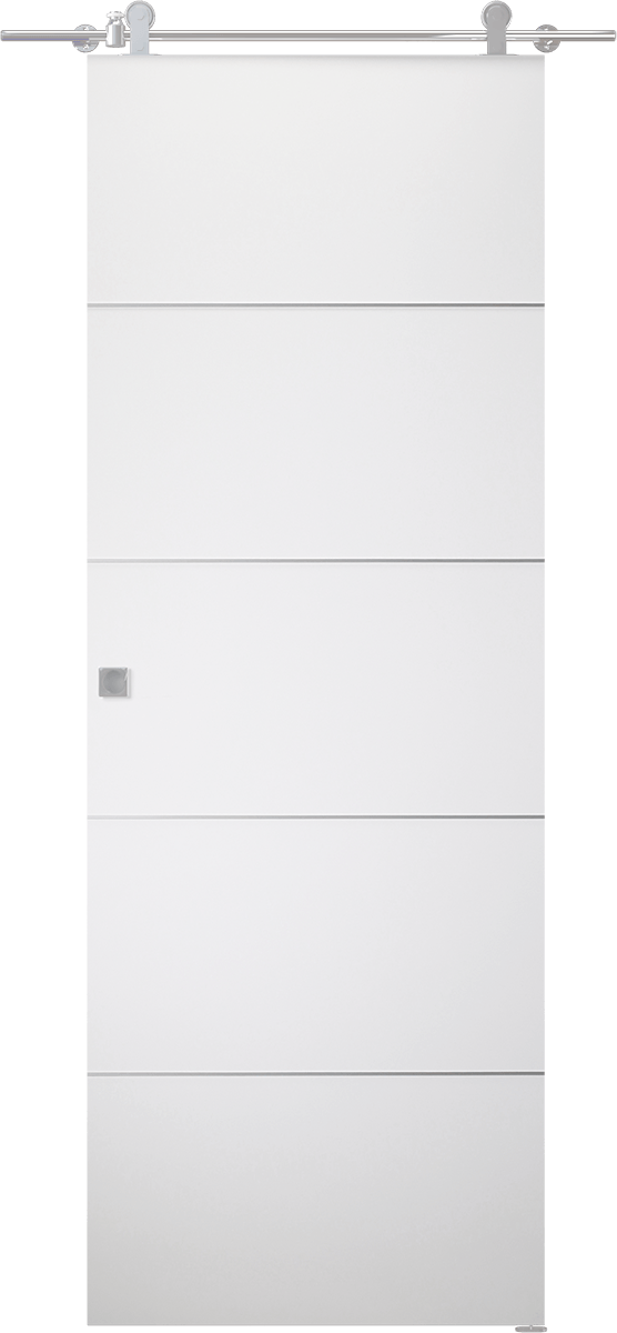 PALLADIO 4H BIANCO NOBLE DOUBLE BARN BELLDINNI MODERN INTERIOR DOOR - 1