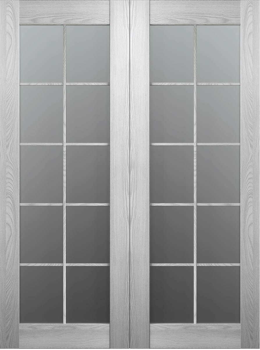 AVON 10 LITE VETRO RIBEIRA ASH DOUBLE BI-FOLD BELLDINNI MODERN INTERIOR DOOR - 2