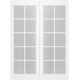 PALLADIO 10 LITE VETRO BIANCO NOBLE BYPASS BELLDINNI MODERN INTERIOR DOOR - 2
