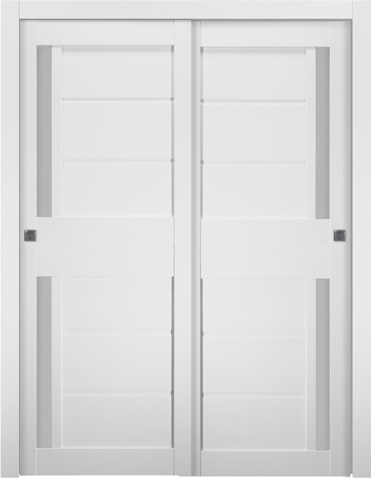ESTA VETRO BIANCO NOBLE BYPASS BELLDINNI MODERN INTERIOR DOOR - 1