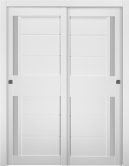 ESTA VETRO BIANCO NOBLE BYPASS BELLDINNI MODERN INTERIOR DOOR - 1