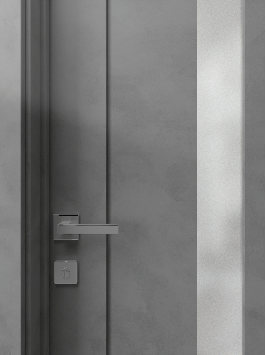 AVON 101 VETRO DARK URBAN INVISIBLE METAL FRAME BELLDINNI MODERN INTERIOR DOOR - 2