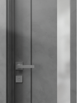AVON 101 VETRO DARK URBAN INVISIBLE METAL FRAME BELLDINNI MODERN INTERIOR DOOR - 2