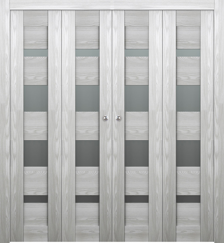 AVON 07-01 VETRO RIBEIRA ASH DOUBLE BI-FOLD BELLDINNI MODERN INTERIOR DOOR - 1