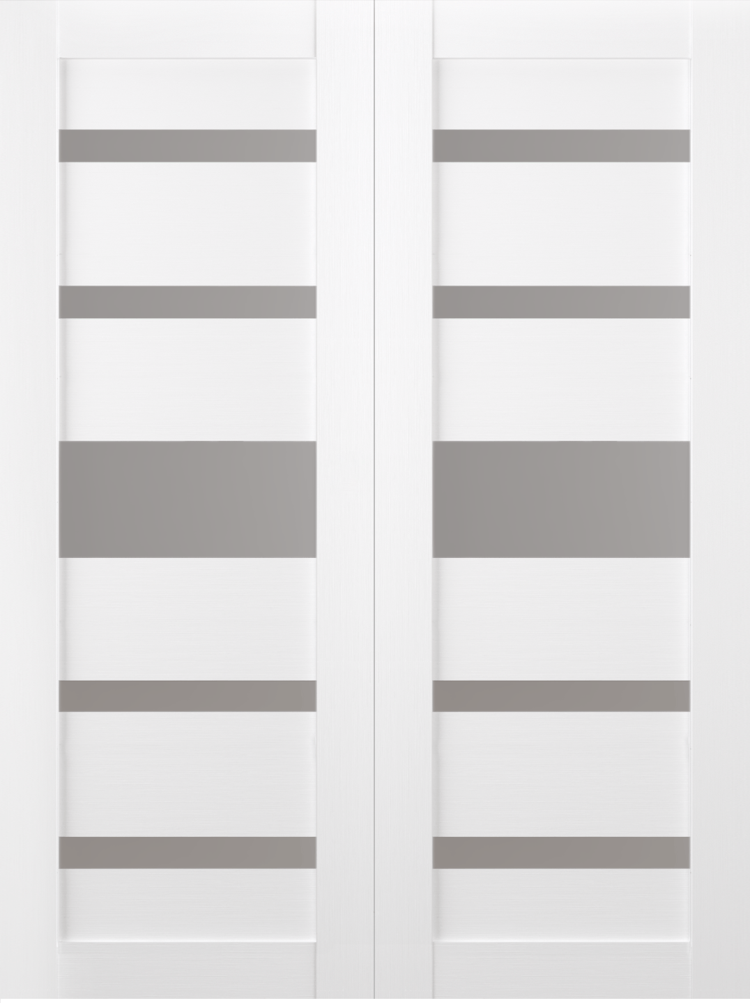 GINA VETRO BIANCO NOBLE DOUBLE BARN DOORS BELLDINNI MODERN INTERIOR DOOR - 2