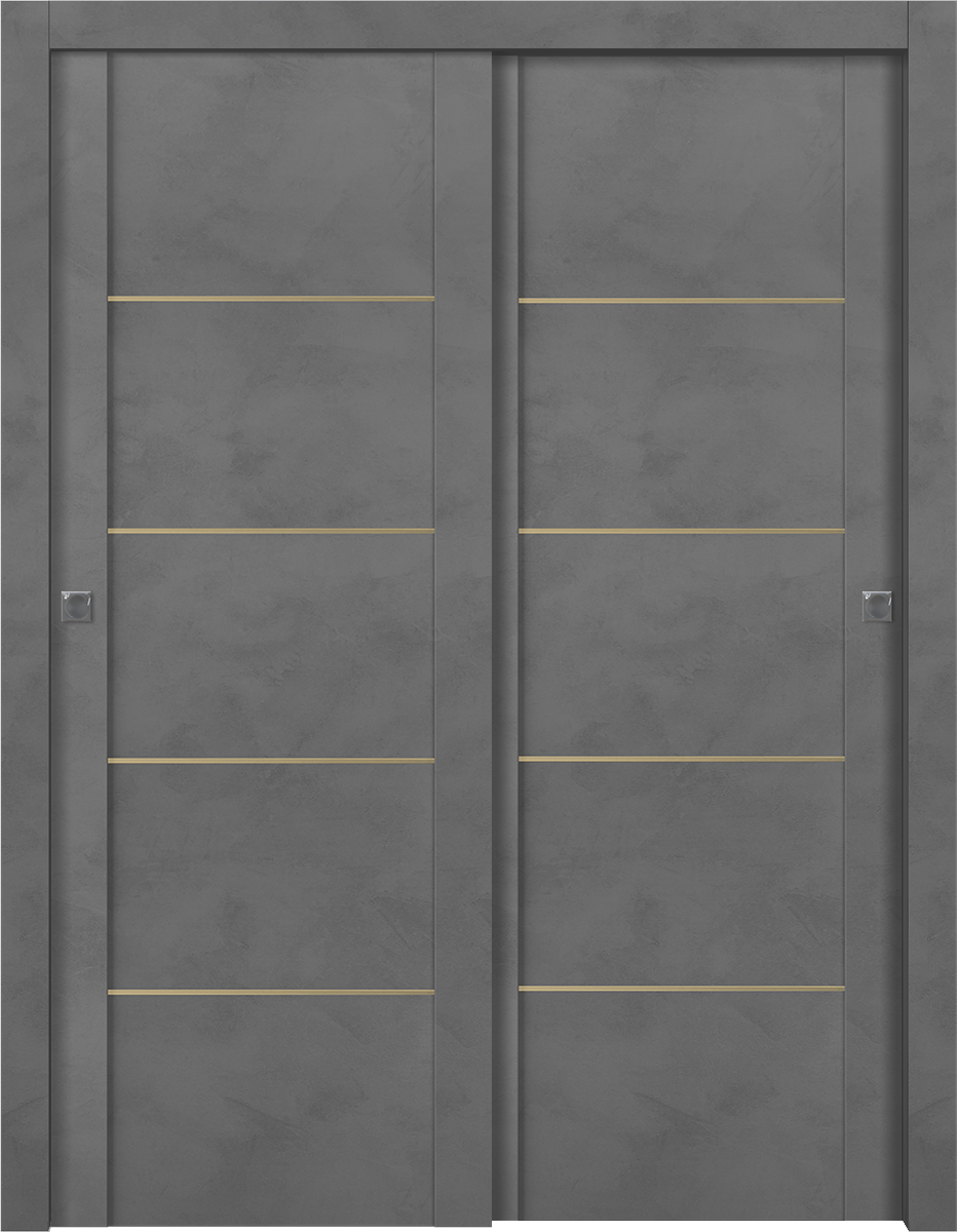 AVON 01 4H GOLD DARK URBAN BYPASS DOORS BELLDINNI MODERN INTERIOR DOOR - 1