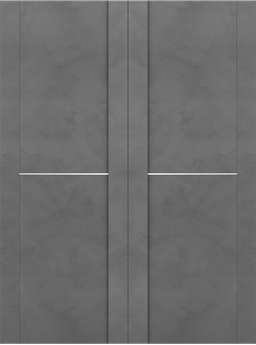 AVON 01 1H GOLD DARK URBAN DOUBLE INVISIBLE METAL FRAME BELLDINNI MODERN INTERIOR DOOR - 2