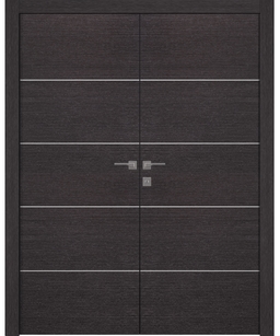 AVANTI 4H BLACK APRICOT DOUBLE BELLDINNI MODERN INTERIOR DOOR - 1