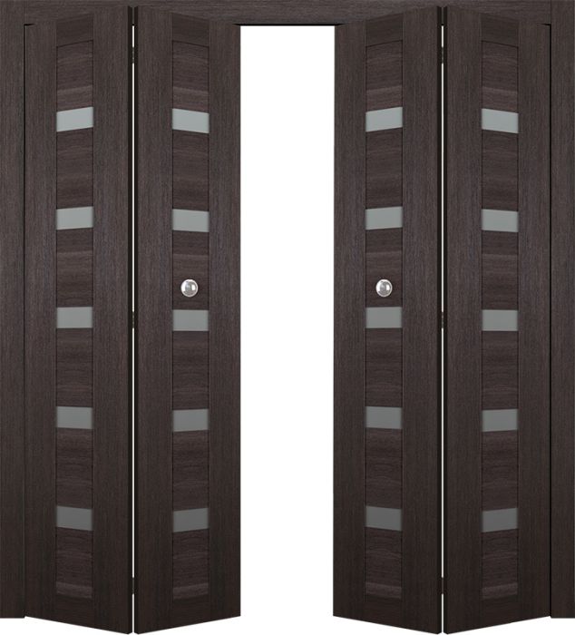 AVON 07-04 VETRO VERALINGA OAK DOUBLE BI-FOLD BELLDINNI MODERN INTERIOR DOOR - 1