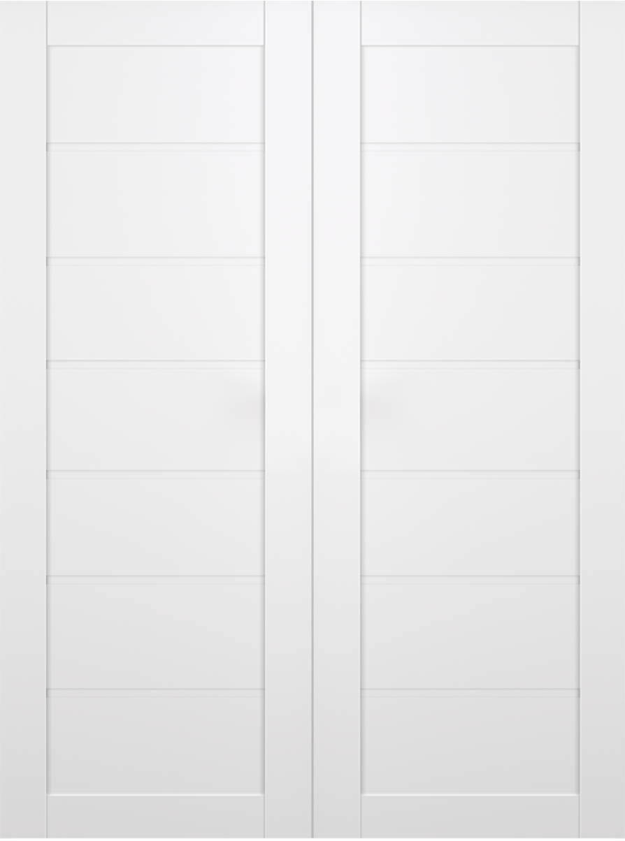 ALDA SNOW WHITE DOUBLE BARN BELLDINNI MODERN INTERIOR DOOR - 2