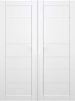 ALDA SNOW WHITE DOUBLE BARN BELLDINNI MODERN INTERIOR DOOR - 2