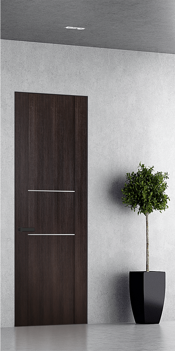 AVON 01 2H VERALINGA OAK DOUBLE INVISIBLE METAL FRAME BELLDINNI MODERN INTERIOR DOOR - 1