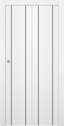 OPTIMA 2U BLACK SNOW WHITE BI-FOLD DOORS BELLDINNI MODERN INTERIOR DOOR - 1