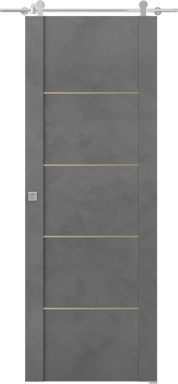 AVON 01 4H GOLD DARK URBAN BARN BELLDINNI MODERN INTERIOR DOOR - 1