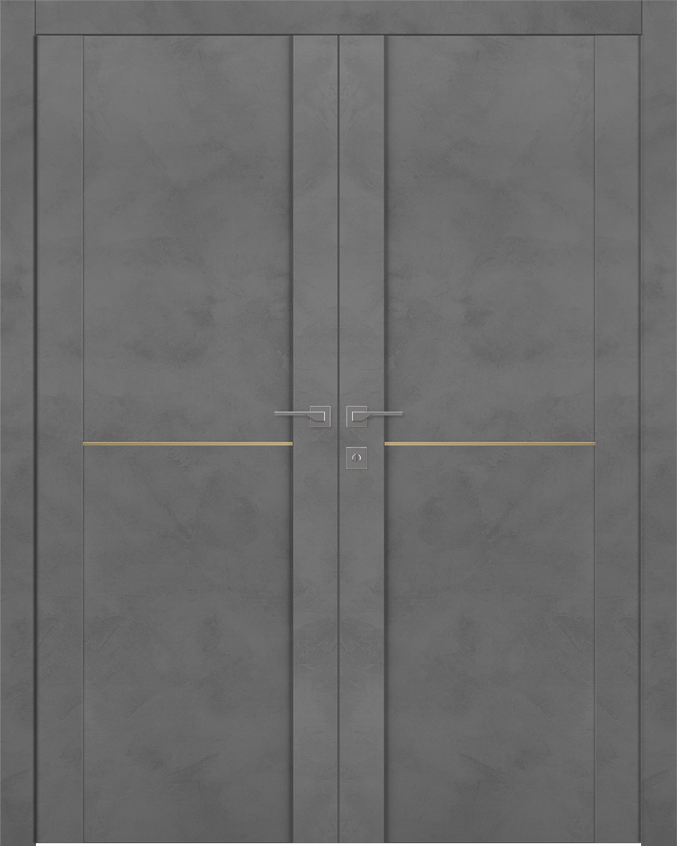 AVON 01 1H GOLD DARK URBAN DOUBLE BELLDINNI MODERN INTERIOR DOOR - 1