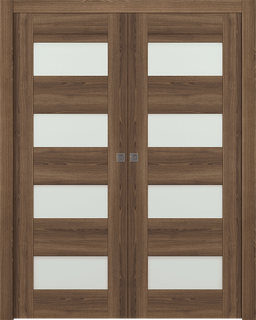 AVON 07-08 VETRO PECAN NUTWOOD DOUBLE POCKET DOORS BELLDINNI MODERN INTERIOR DOOR - 1