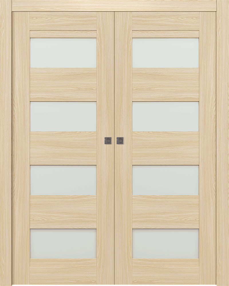 AVON 07-08 VETRO LOIRE ASH DOUBLE POCKET DOORS BELLDINNI MODERN INTERIOR DOOR - 1