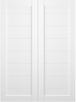 ERMI BIANCO NOBLE DOUBLE BARN BELLDINNI MODERN INTERIOR DOOR - 2