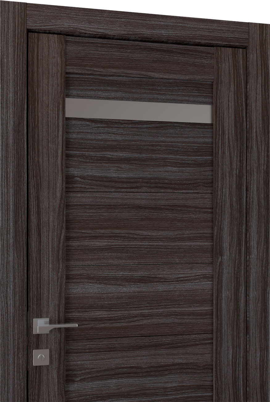 PERLA VETRO GRAY OAK DOUBLE POCKET BELLDINNI MODERN INTERIOR DOOR - 2
