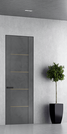 AVON 01 4H GOLD DARK URBAN INVISIBLE METAL FRAME BELLDINNI MODERN INTERIOR DOOR - 1
