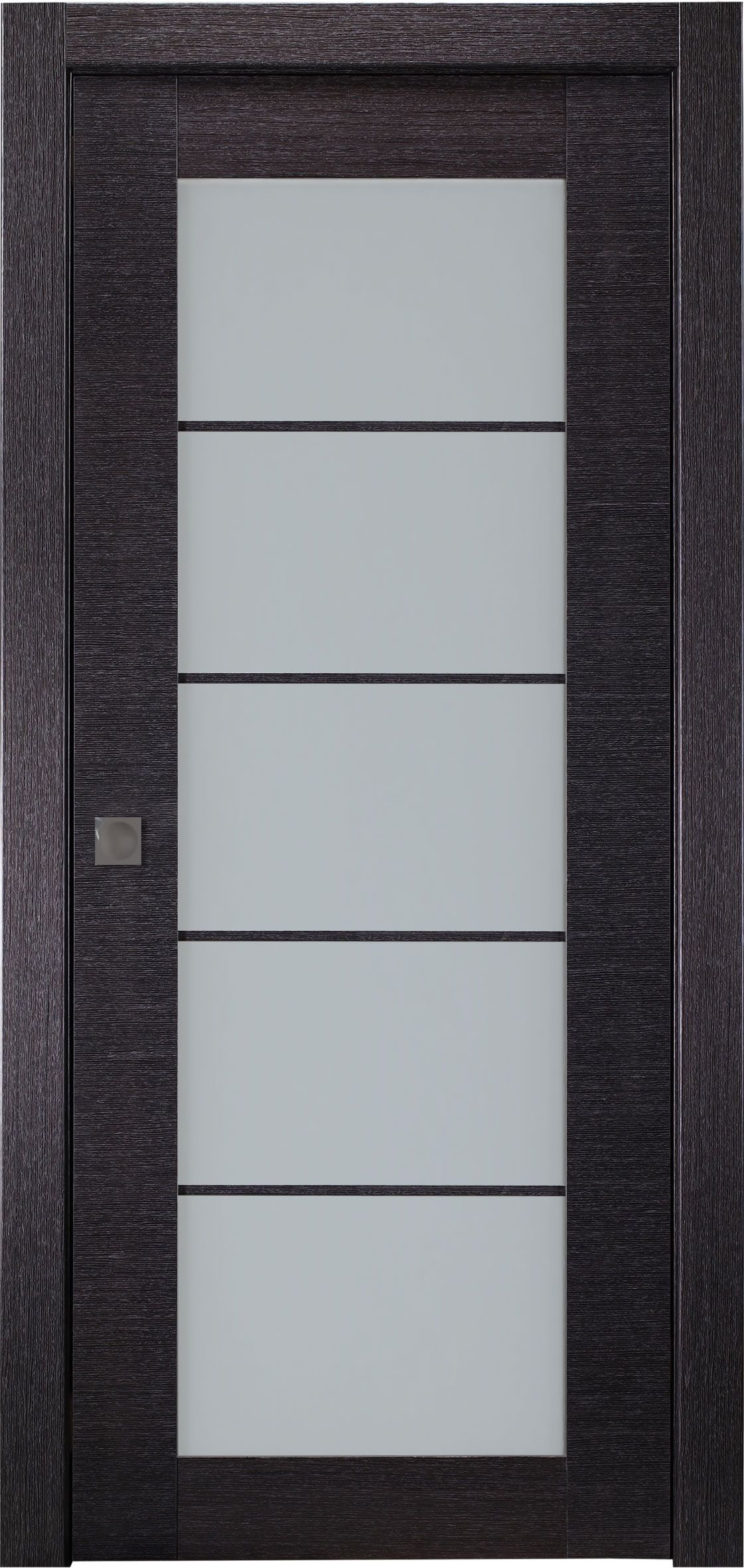 AVANTI 5 LITE VETRO BLACK APRICOT POCKET BELLDINNI MODERN INTERIOR DOOR - 1