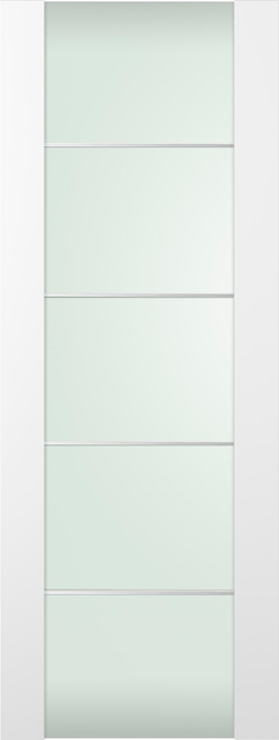 SMART PRO H3G 4H VETRO POLAR WHITE SLAB BELLDINNI MODERN INTERIOR DOOR - 1