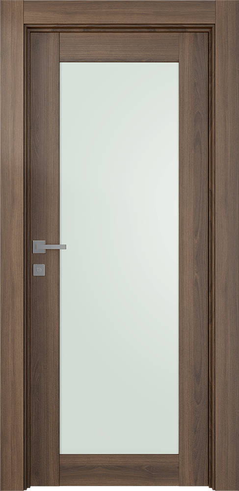 AVON 207 VETRO PECAN NUTWOOD SWING DOORS BELLDINNI MODERN INTERIOR DOOR - 1