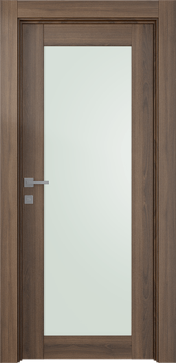 AVON 207 VETRO PECAN NUTWOOD SWING DOORS BELLDINNI MODERN INTERIOR DOOR - 1