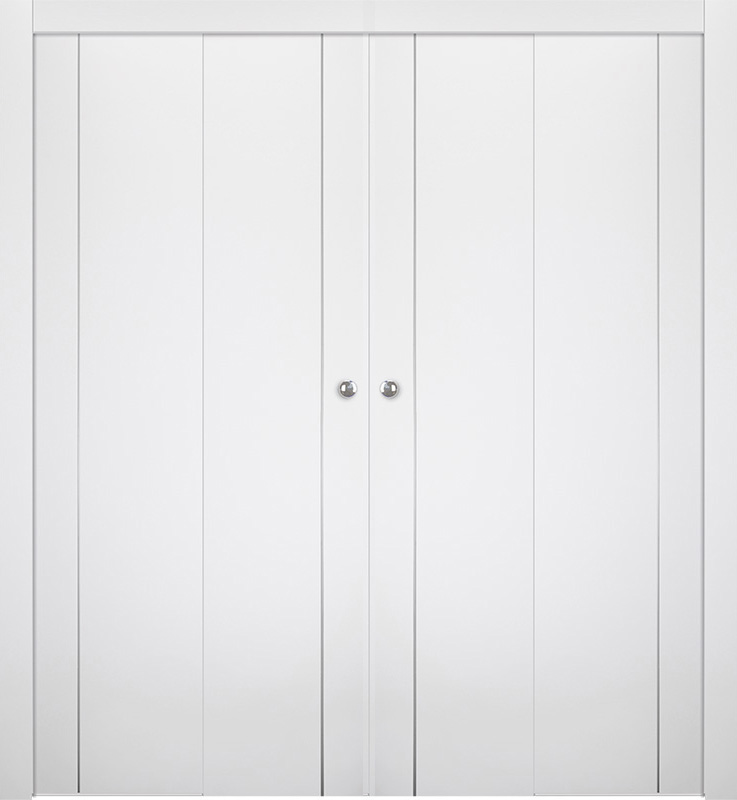 OPTIMA 2U SNOW WHITE DOUBLE BI-FOLD BELLDINNI MODERN INTERIOR DOOR - 1