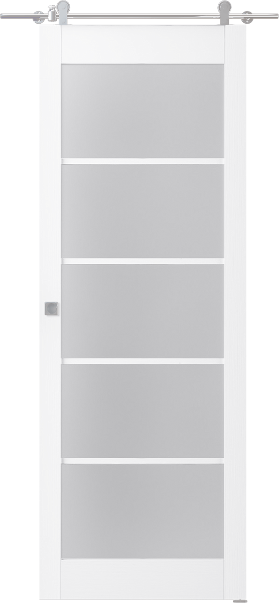 PALLADIO 5 LITE VETRO BIANCO NOBLE DOUBLE BARN BELLDINNI MODERN INTERIOR DOOR - 1