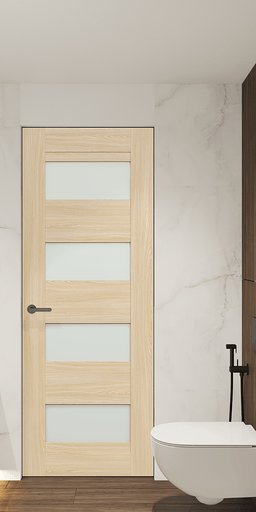 AVON 07-08 VETRO LOIRE ASH DOUBLE INVISIBLE METAL FRAME BELLDINNI MODERN INTERIOR DOOR - 2