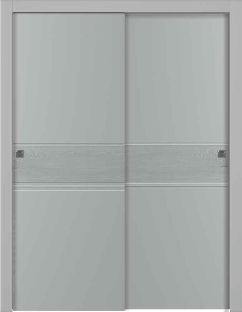 TWINWOOD 2 LIGHT GREY BYPASS BELLDINNI MODERN INTERIOR DOOR - 1