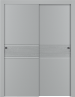 TWINWOOD 2 LIGHT GREY BYPASS BELLDINNI MODERN INTERIOR DOOR - 1