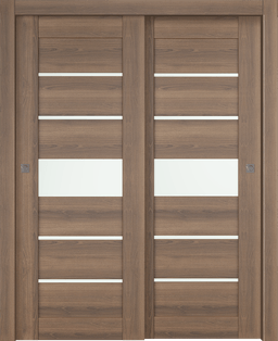 AVON 07-06 VETRO PECAN NUTWOOD BYPASS DOORS BELLDINNI MODERN INTERIOR DOOR - 1