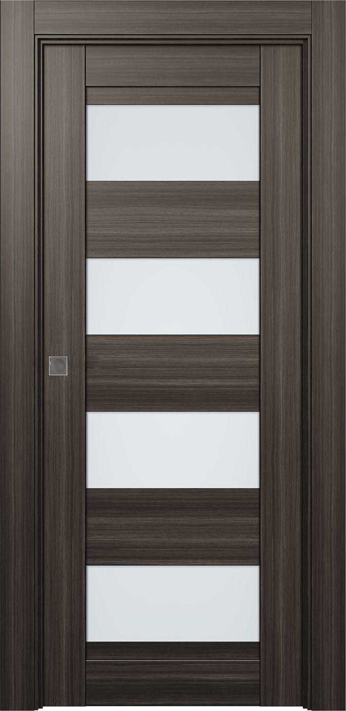 DELLA VETRO GRAY OAK POCKET BELLDINNI MODERN INTERIOR DOOR - 1